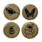 Hello Honey® 6.5" Insect & Bird Design Stoneware Plate Set